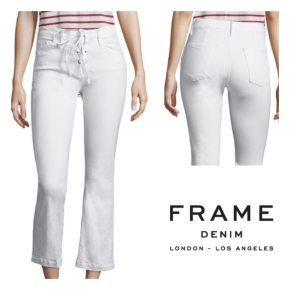 frame le crop mini boot white